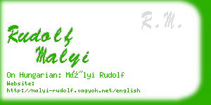 rudolf malyi business card